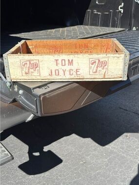 Vintage Wooden Crate - Red and Natural Finish